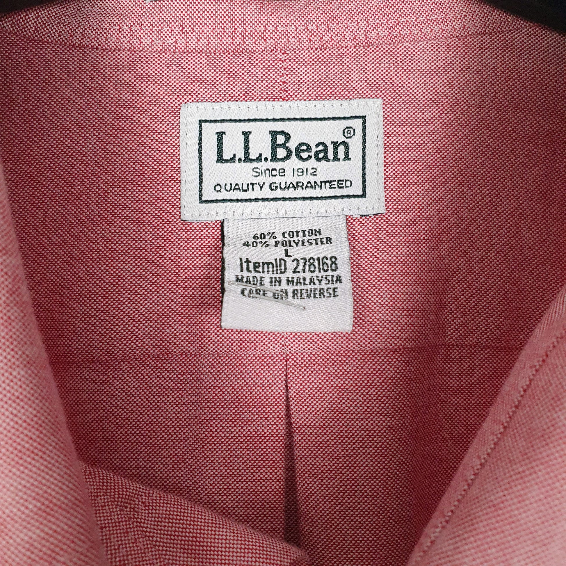 Mens Pink L.L.Bean   Shirt
