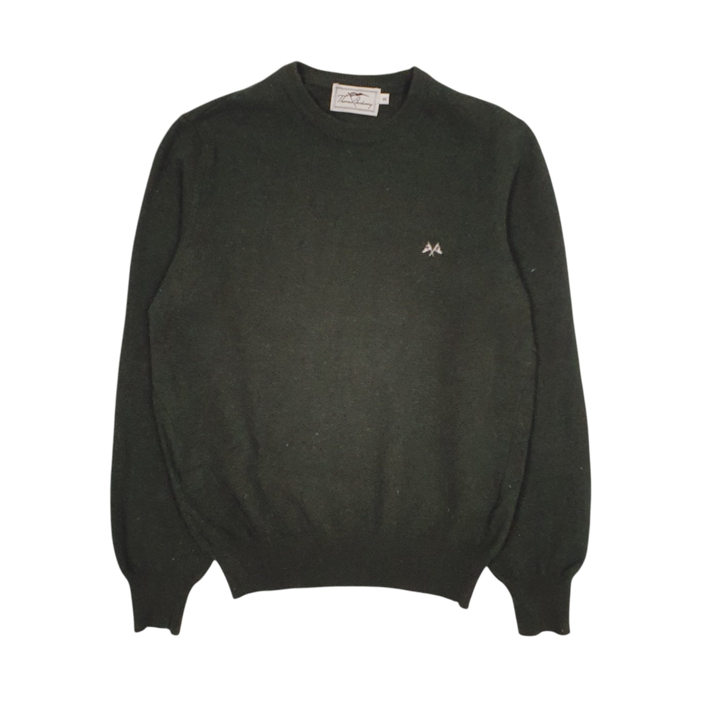 Mens Green Burberry  Crewneck Jumper