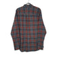 Mens Grey L.L.Bean Thick Flannel Plaid  Shirt