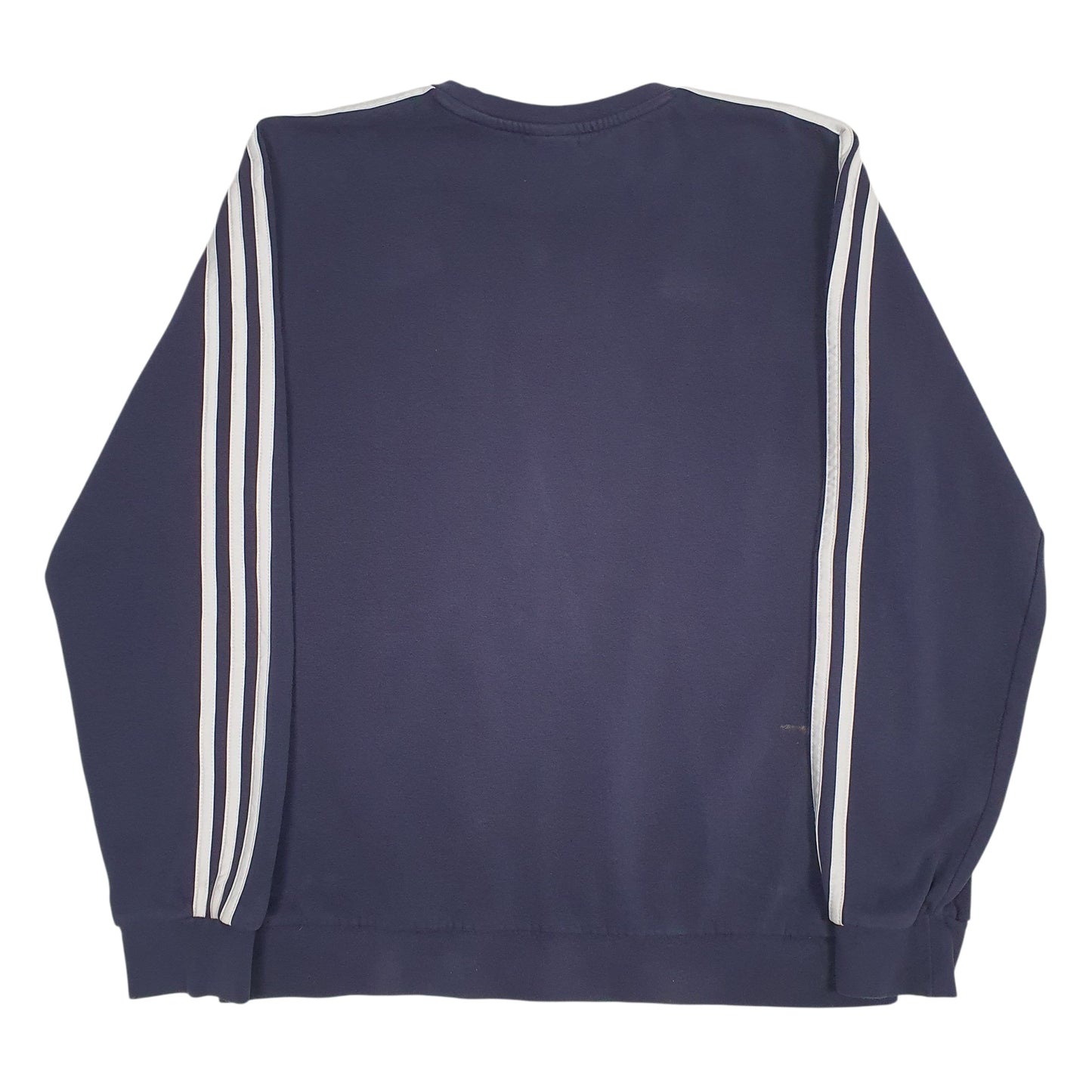 Mens Navy Adidas Spellout Crewneck Jumper