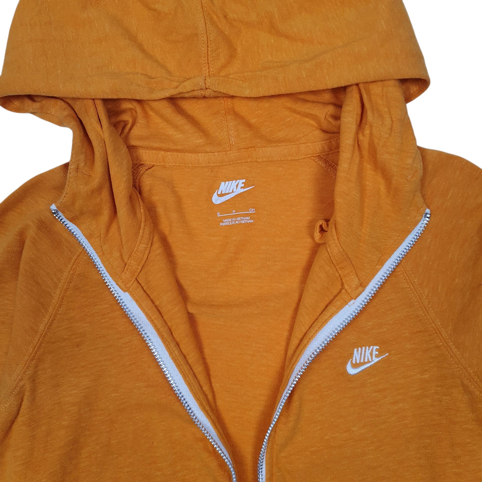 Womens Orange Nike Lightweight Hoodie Full Zip Jumper