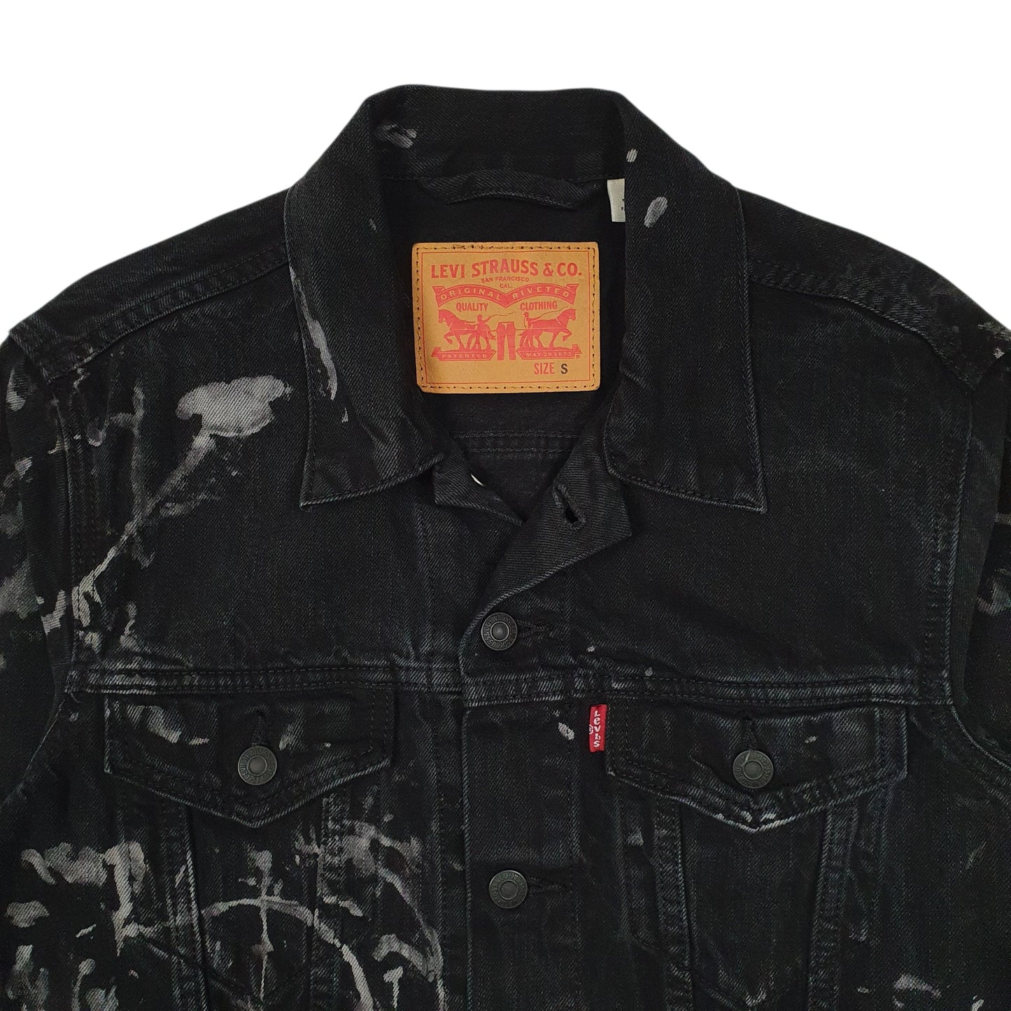 Mens Black Levis Type 3 Trucker  Coat