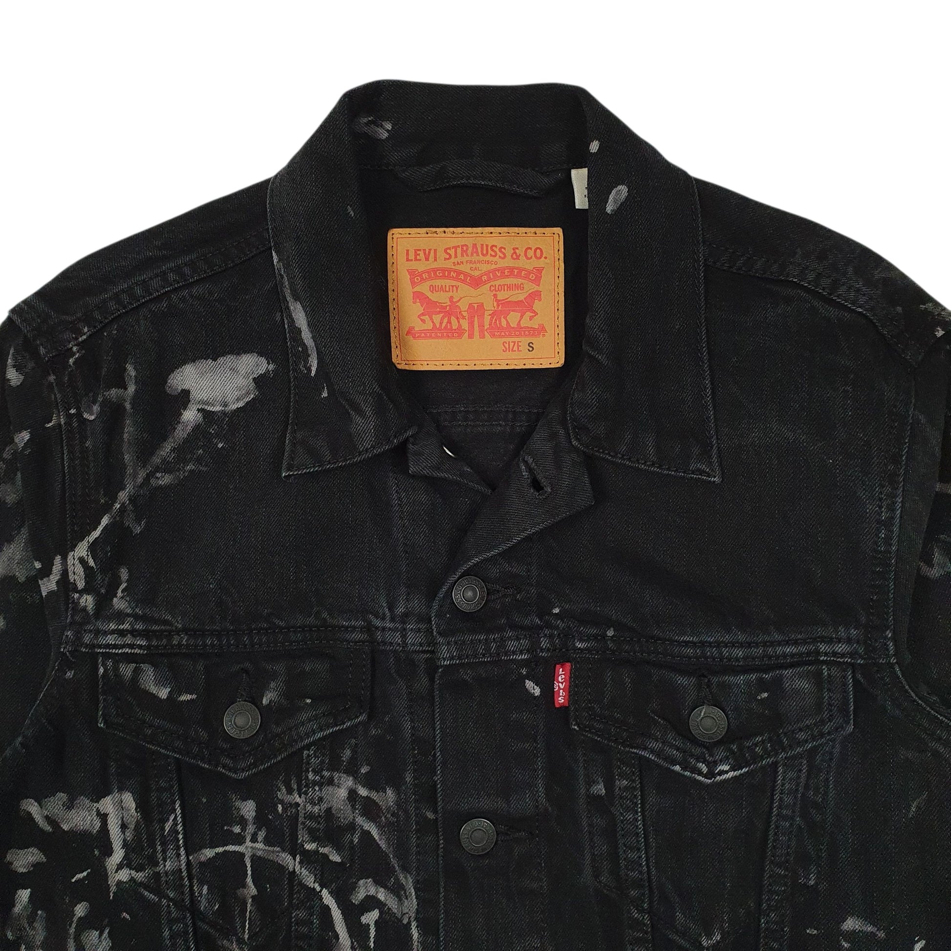 Mens Black Levis Type 3 Trucker  Coat