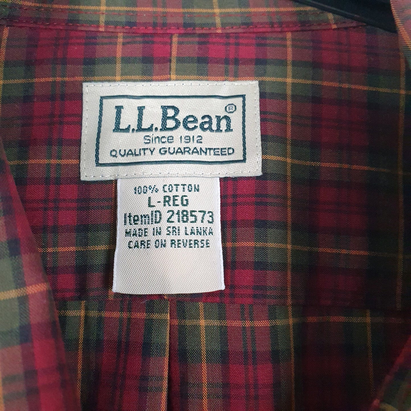 Mens Burgundy L.L.Bean   Shirt