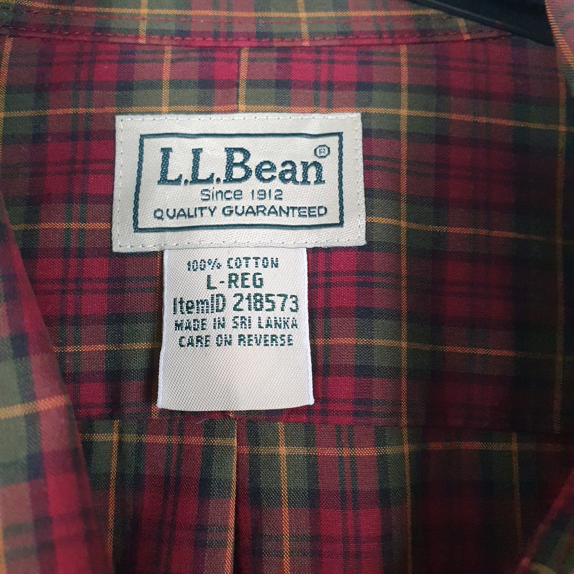 Mens Burgundy L.L.Bean   Shirt