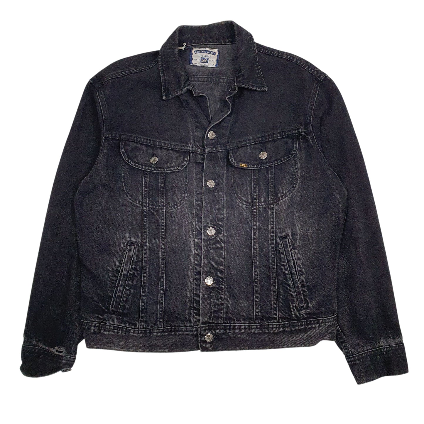 Mens Black Lee Type 3 Vintage 90s Made In USA.  Coat