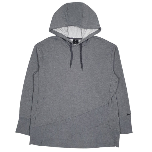 Mens Grey Nike Dri-Fit Hoodie Jumper