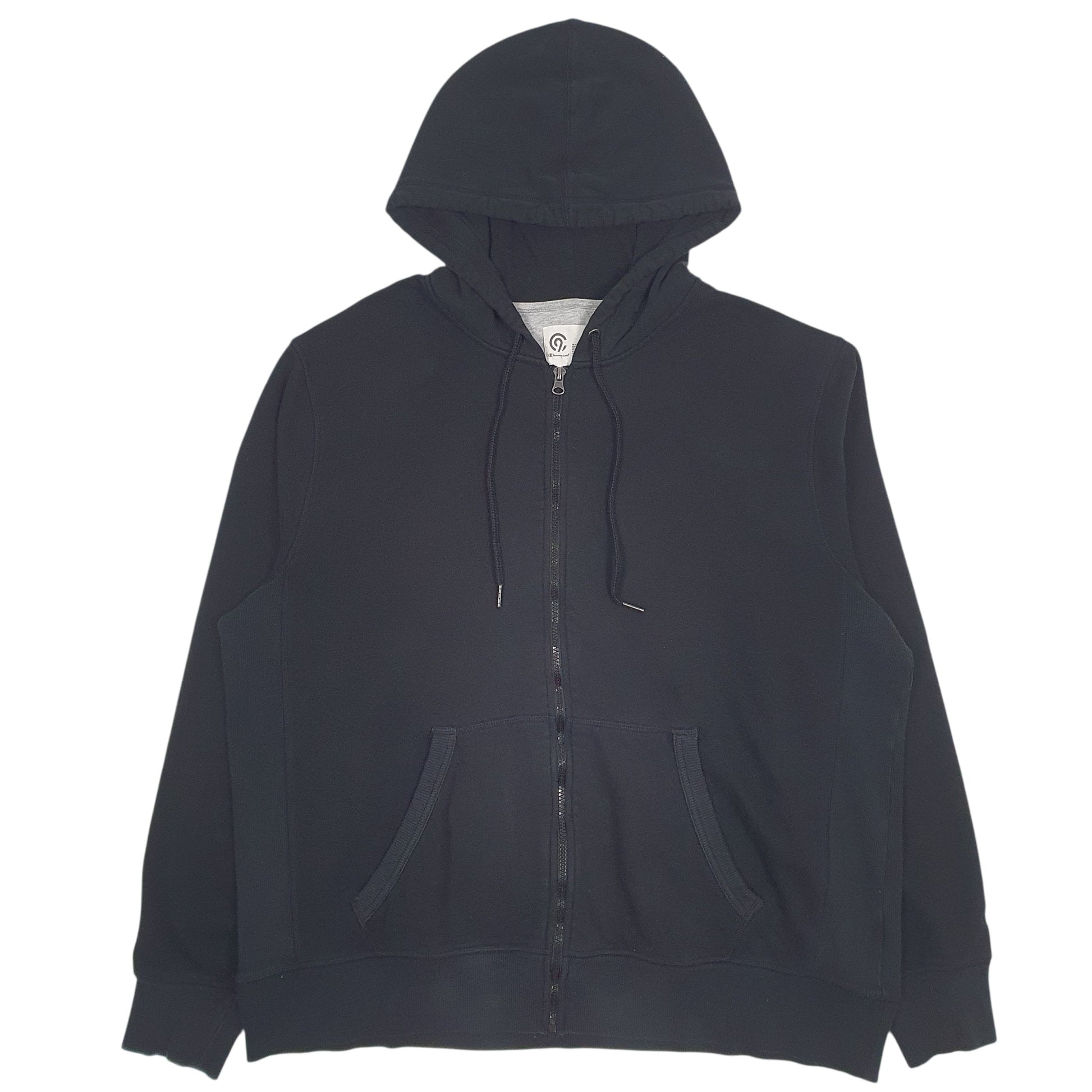 Mens Black Champion  Full Zip Jumper