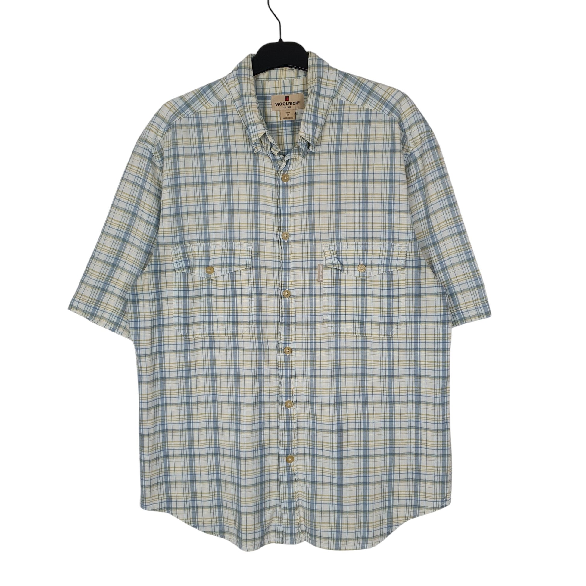 Mens Blue Woolrich  Short Sleeve Shirt