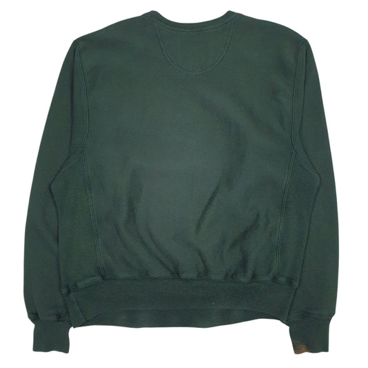 Mens Green Champion Vintage 90s Reverse Weave Crewneck Jumper