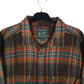 Mens Green Woolrich Thick Flannel Plaid  Shirt