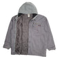 Mens Grey Dickies Shacket Hoodie Chore Full Zip Coat