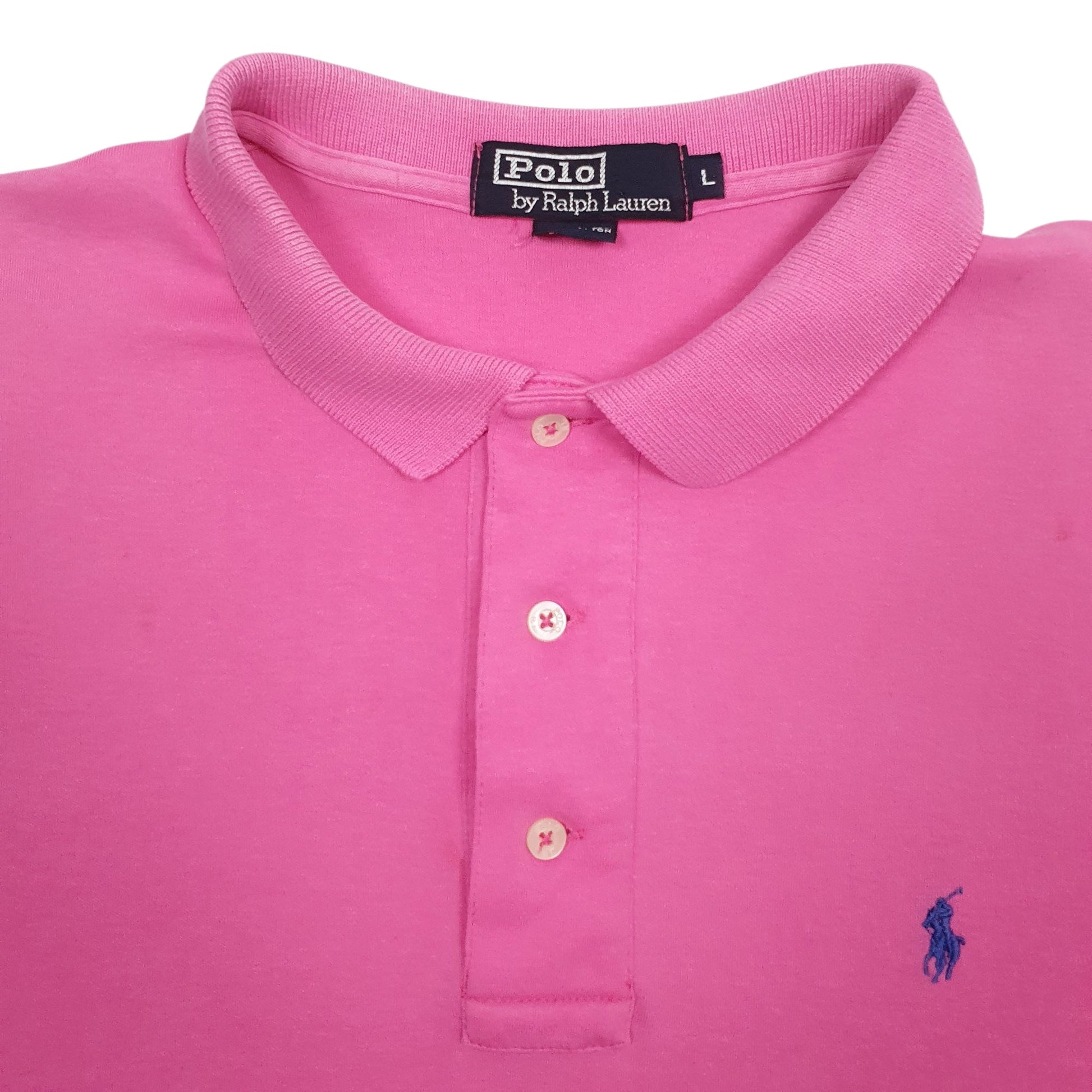 Mens Pink Polo Ralph Lauren Vintage Made In USA  Polo Shirt