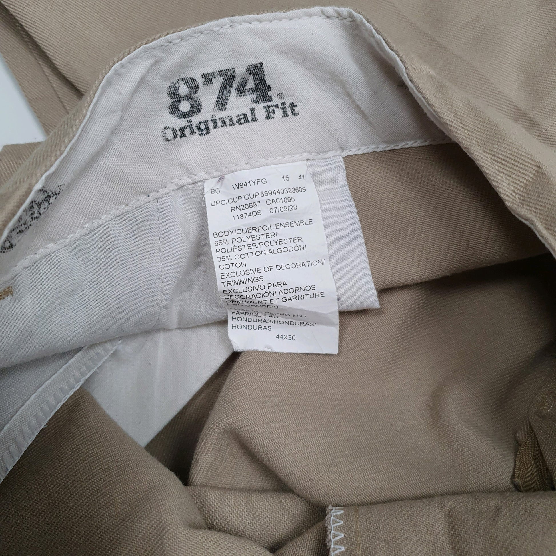 Mens Beige Dickies 874 Workwear  Trousers