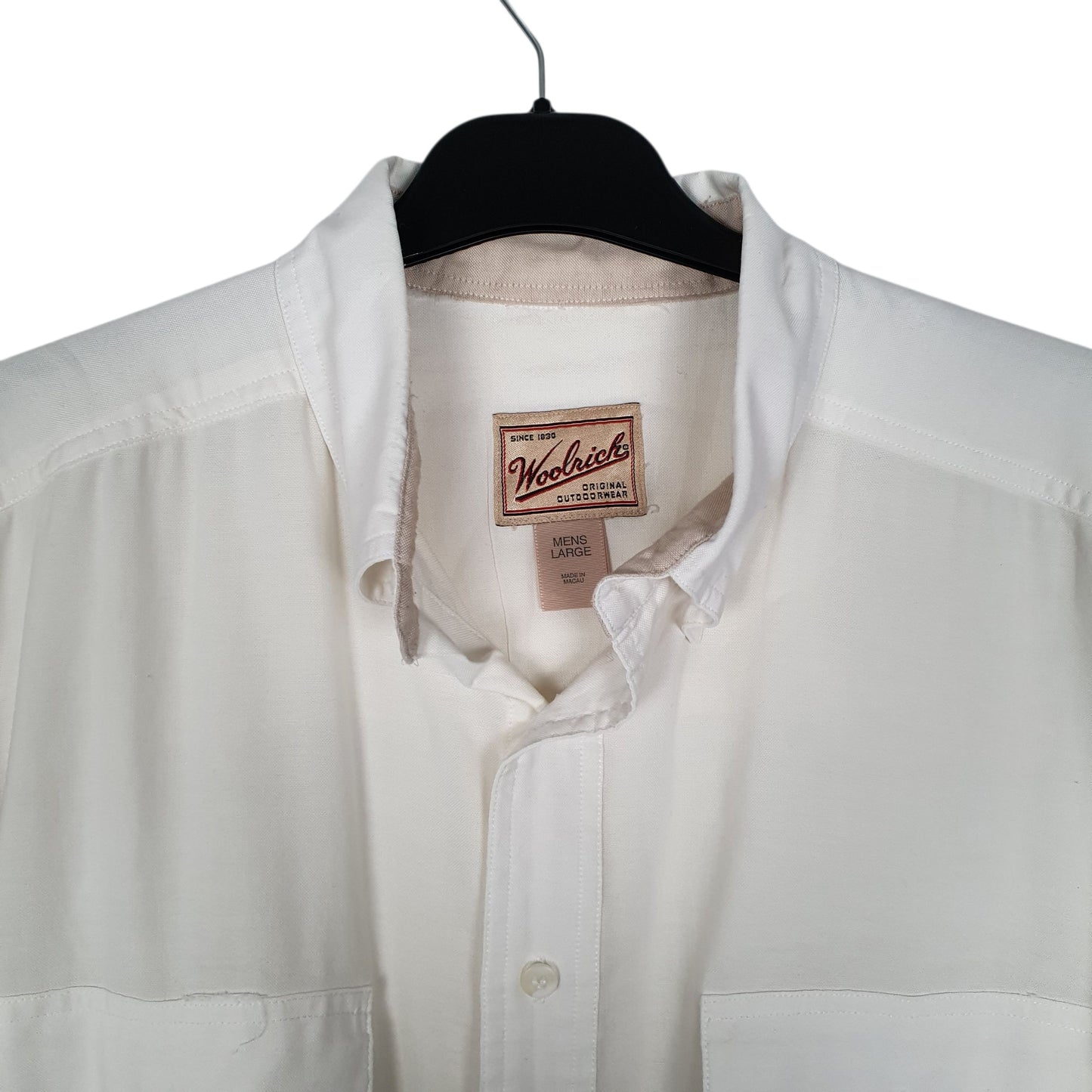 Mens White Woolrich   Shirt