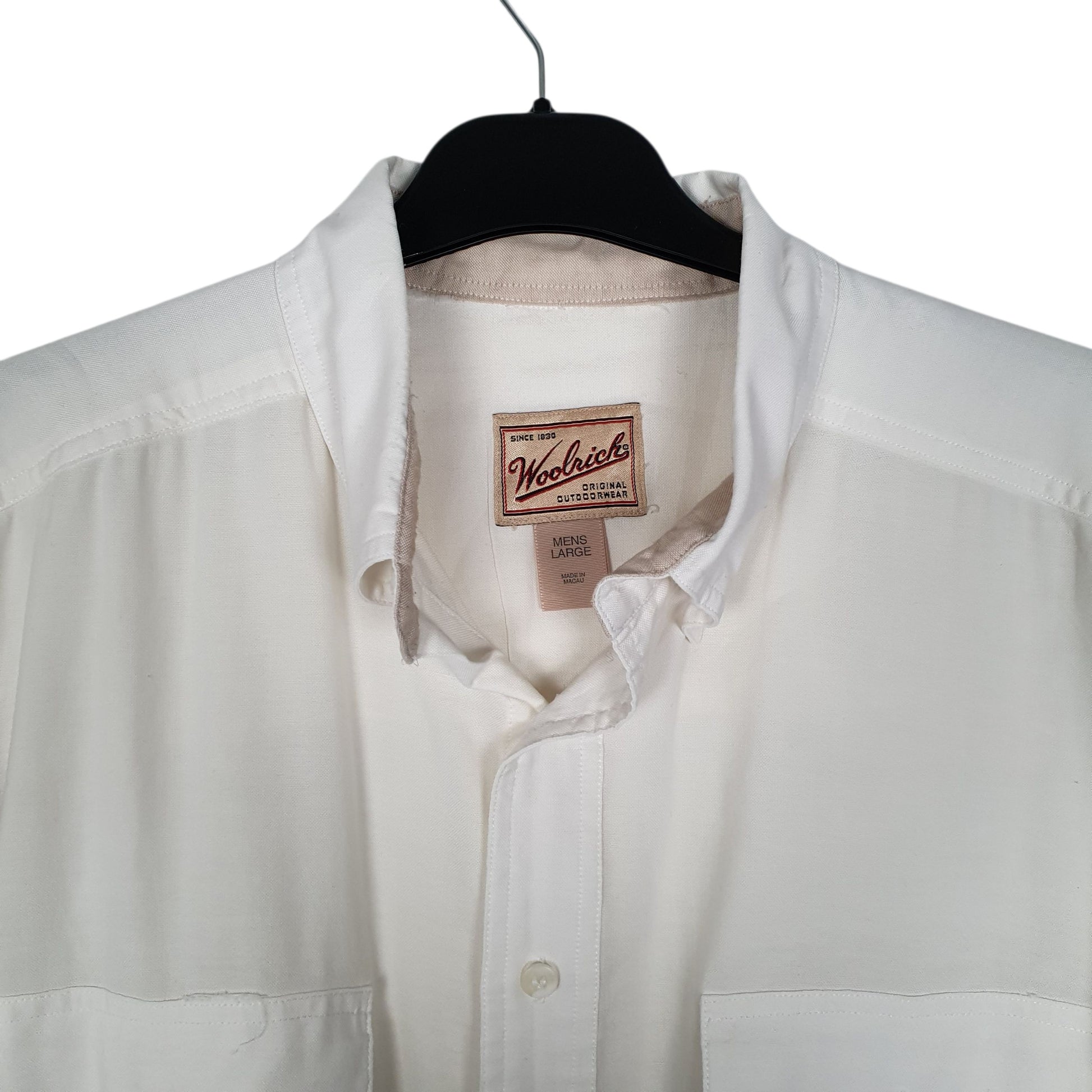 Mens White Woolrich   Shirt