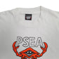 Mens White Screen Stars Single Stitch Vintage 90s Crab Feed  T Shirt