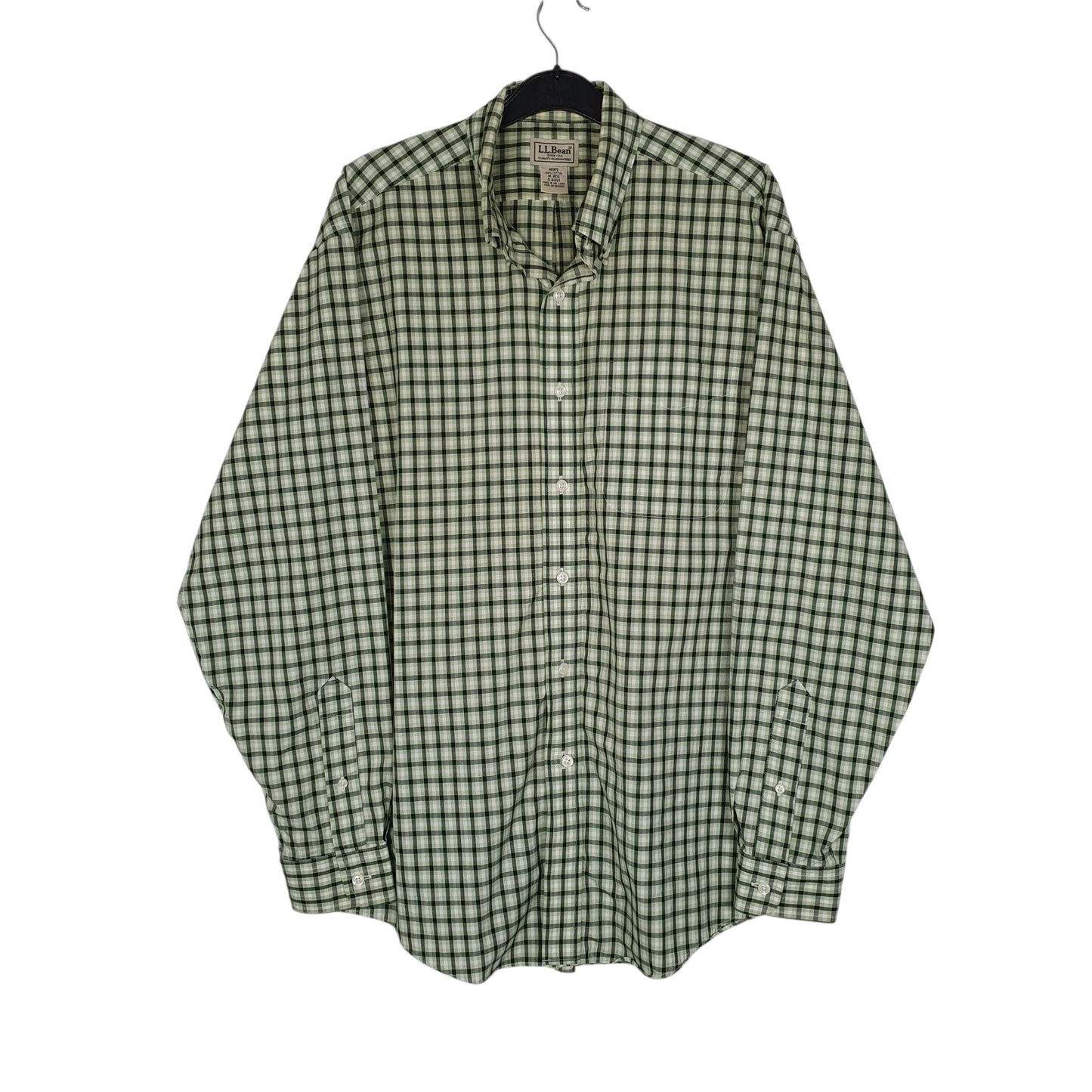 Mens Green L.L.Bean  Long Sleeve Shirt