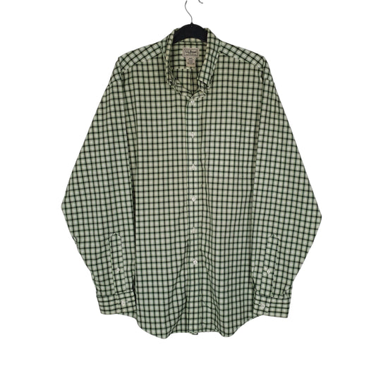Mens Green L.L.Bean  Long Sleeve Shirt