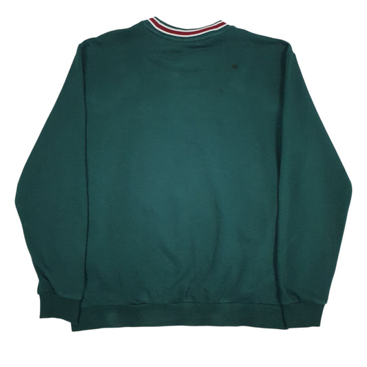 Mens Green The North Face Spellout Crewneck Jumper
