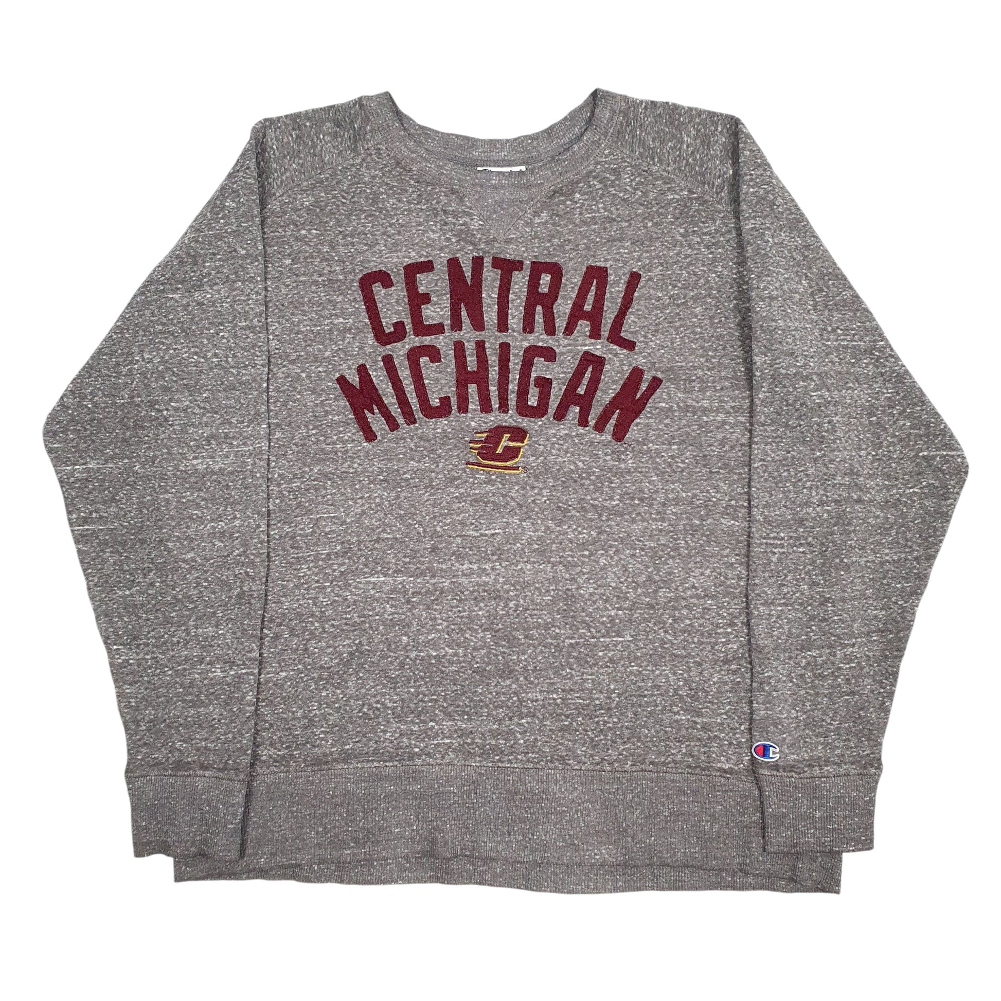 Mens Grey Champion Central Michigan Crewneck Jumper