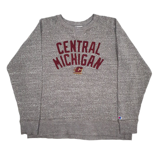 Mens Grey Champion Central Michigan Crewneck Jumper