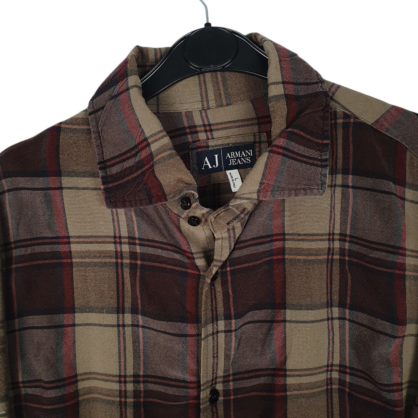 Mens Brown Armani Jeans Made In Italy  Shirt