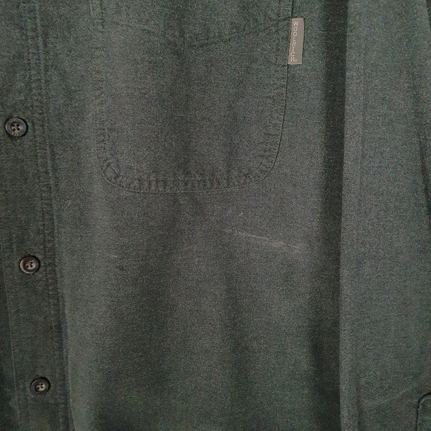 Mens Grey Woolrich Thick Chamois  Shirt