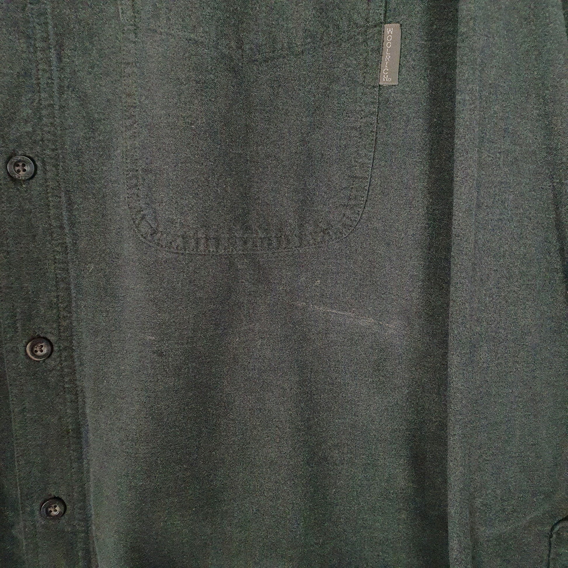 Mens Grey Woolrich Thick Chamois  Shirt