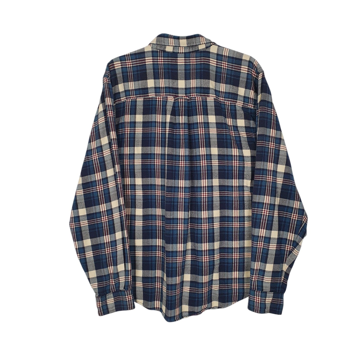 Mens Blue Woolrich Thick Flannel  Shirt