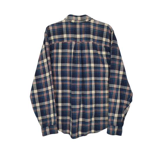 Mens Blue Woolrich Thick Flannel  Shirt