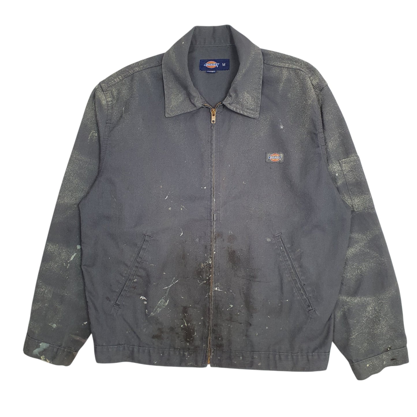 Mens Grey Dickies Harrington Bomber Crewneck Coat