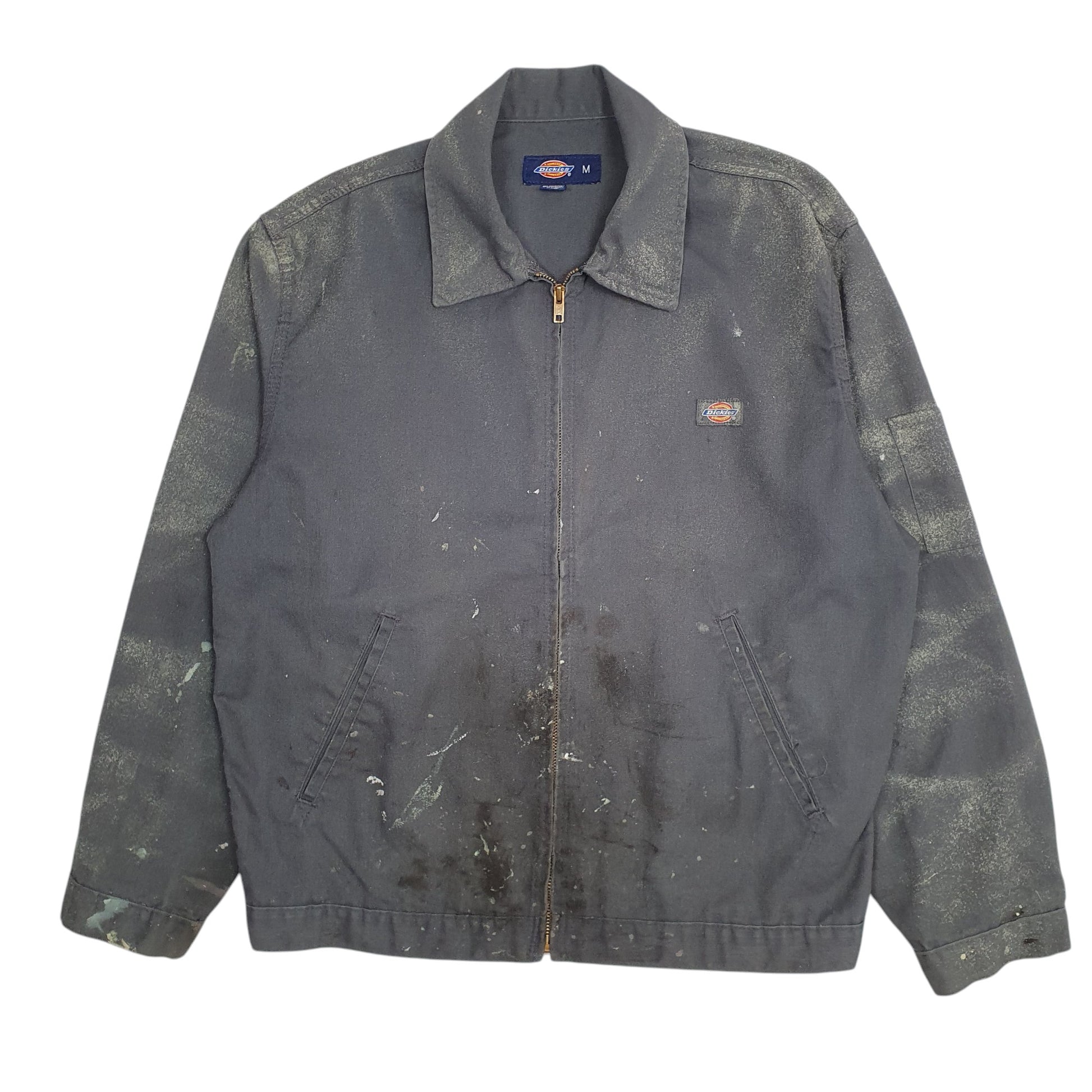 Mens Grey Dickies Harrington Bomber Crewneck Coat