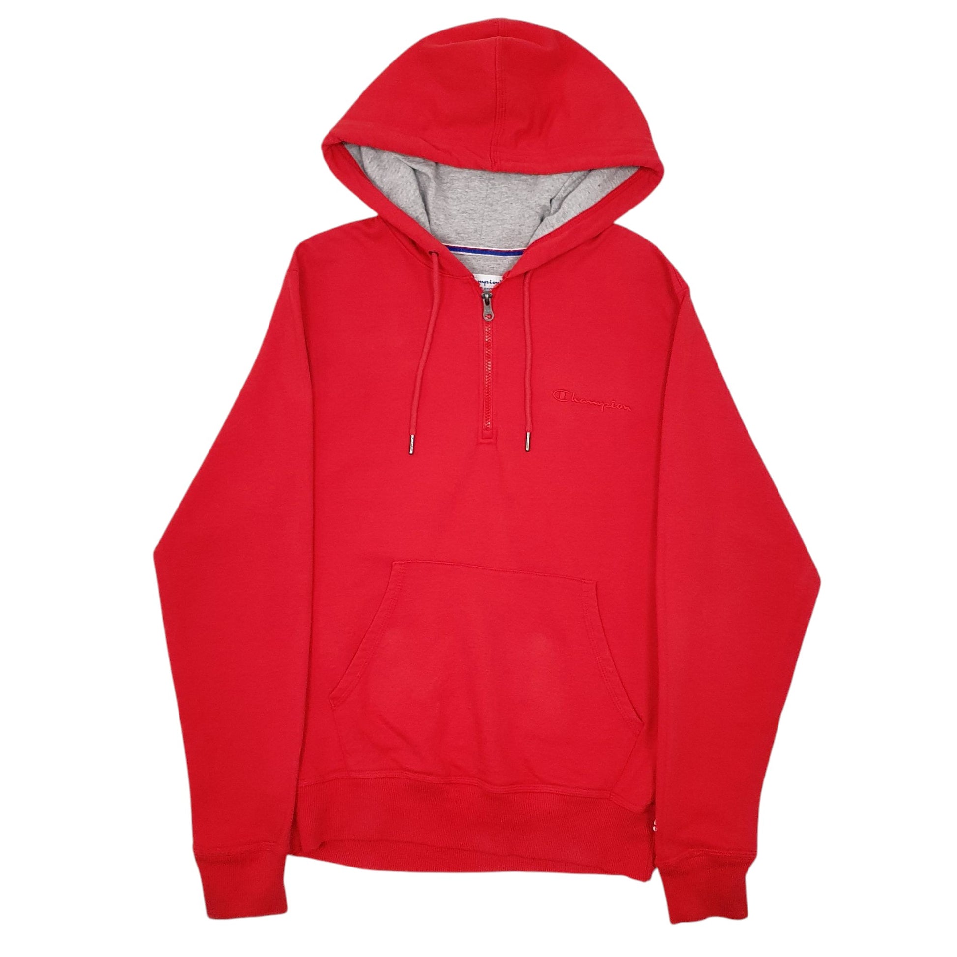 Mens Red Champion  Quarter Zip Jumper