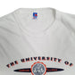 Mens White Russell Athletic Single Stitch Vintage 90s Illinois University  T Shirt