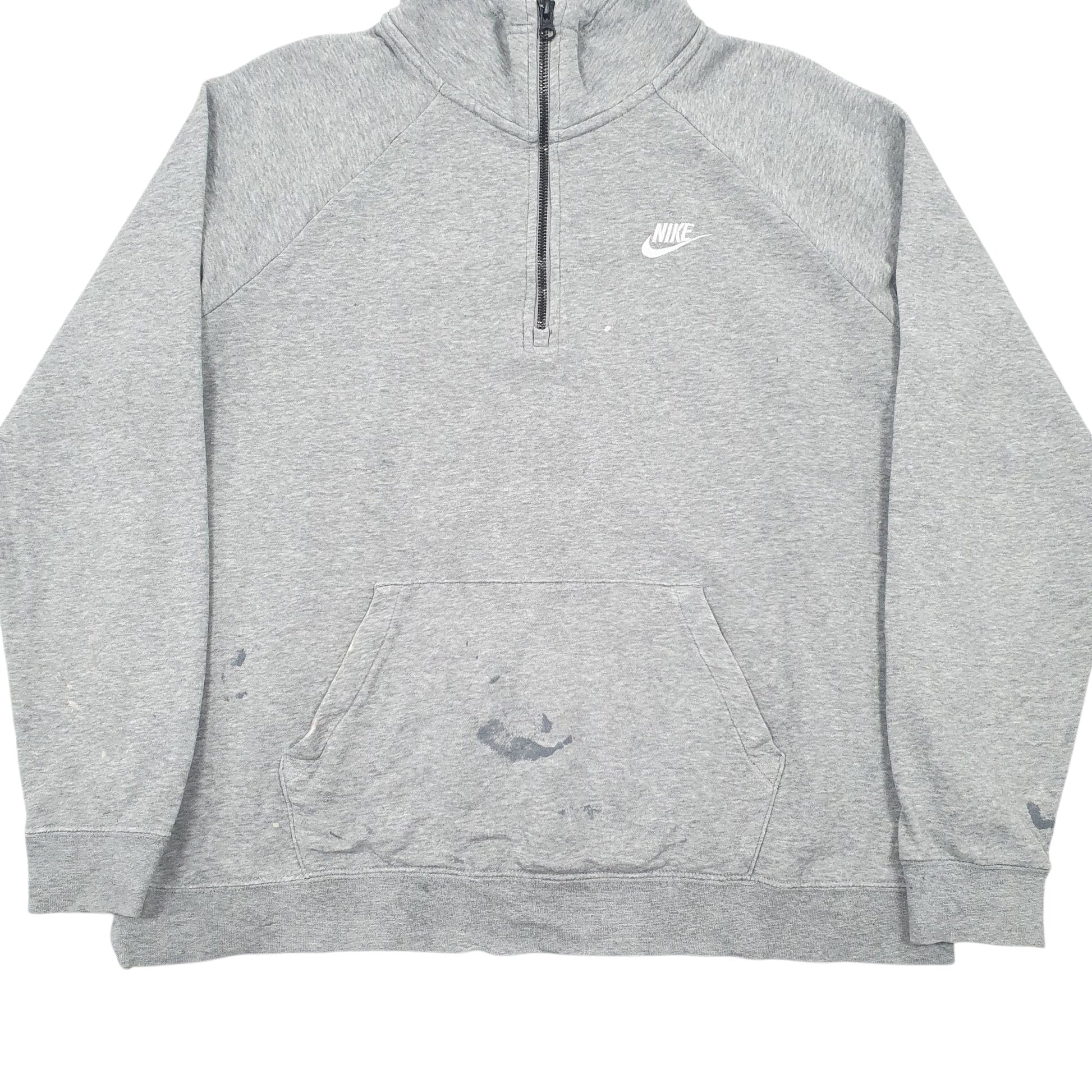 Mens Grey Nike  Quarter Zip Jumper