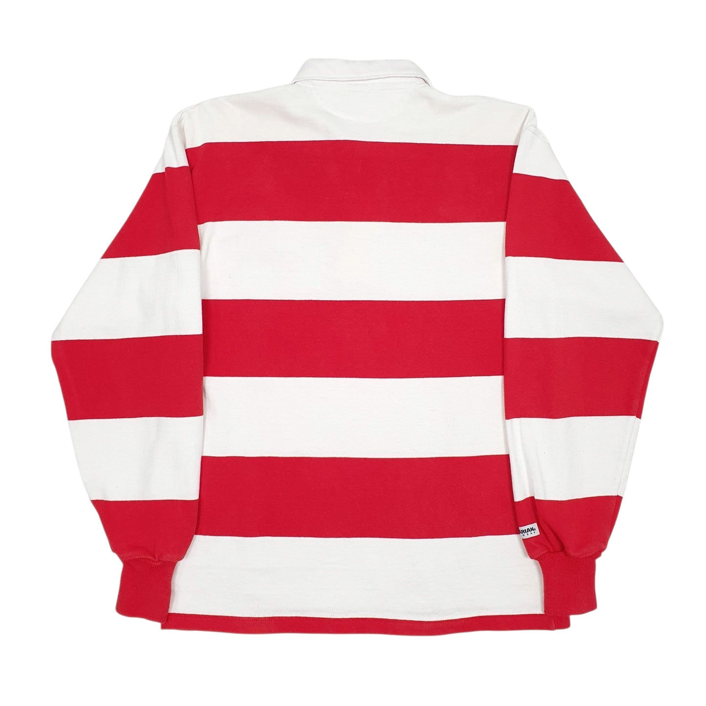 Mens White Barbarian Rugby Hoodie Polo Shirt