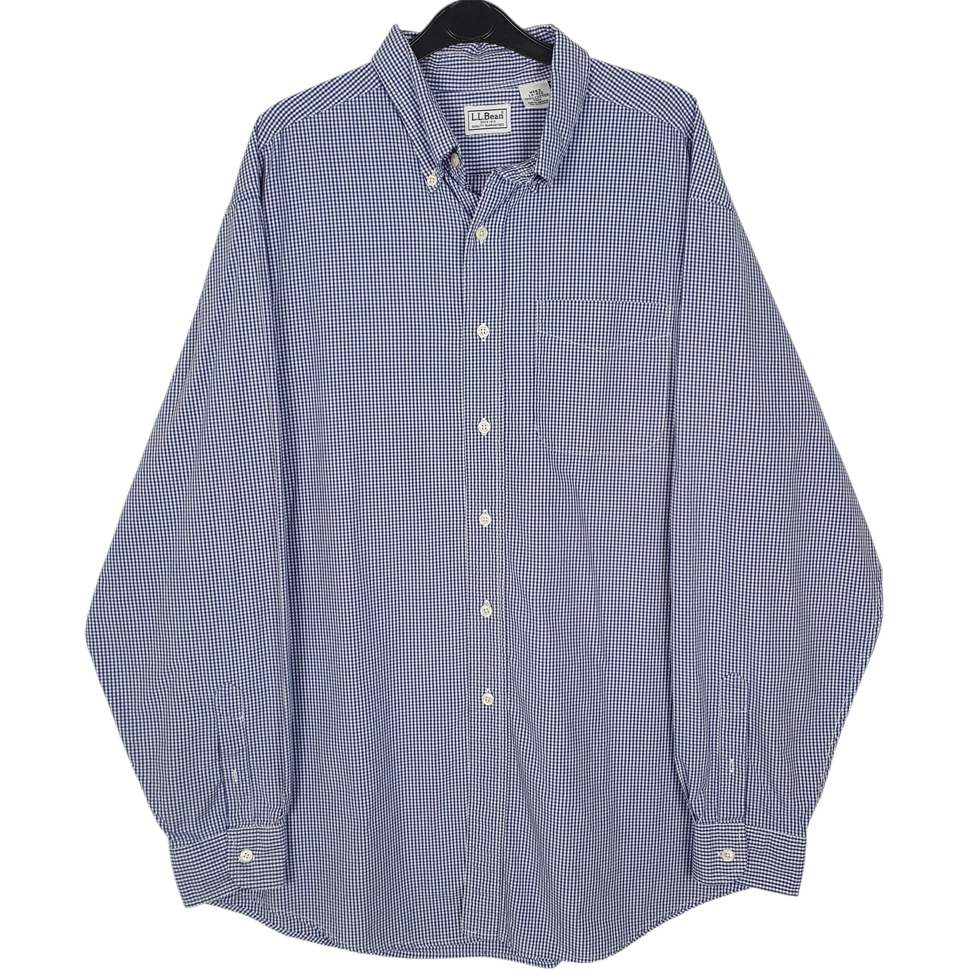 Mens Blue L.L.Bean  Long Sleeve Shirt