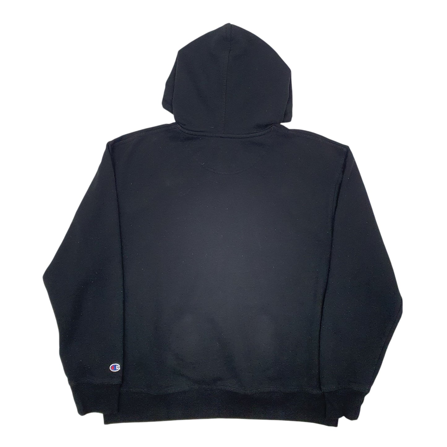 Mens Black Champion Spellout Hoodie Jumper
