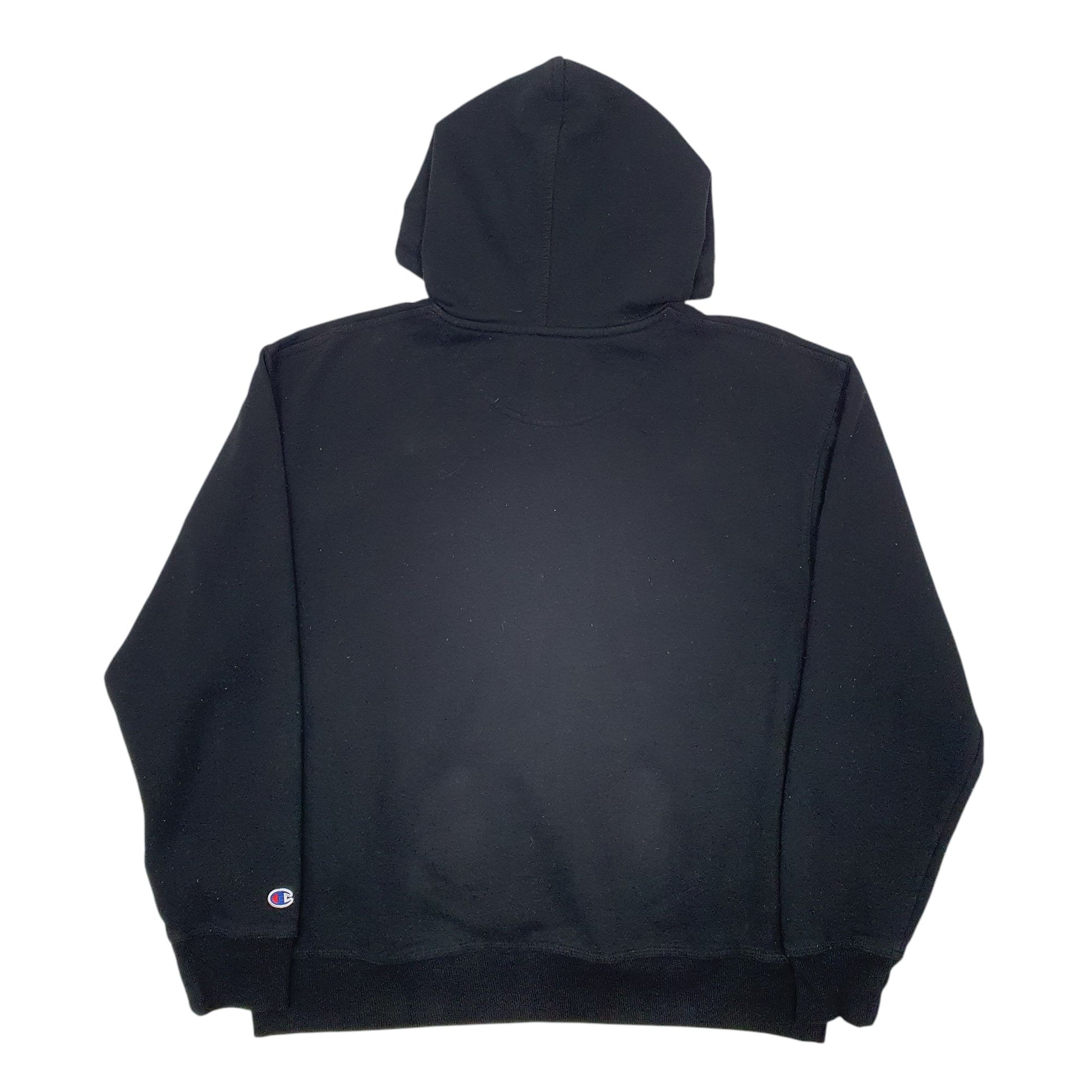Mens Black Champion Spellout Hoodie Jumper