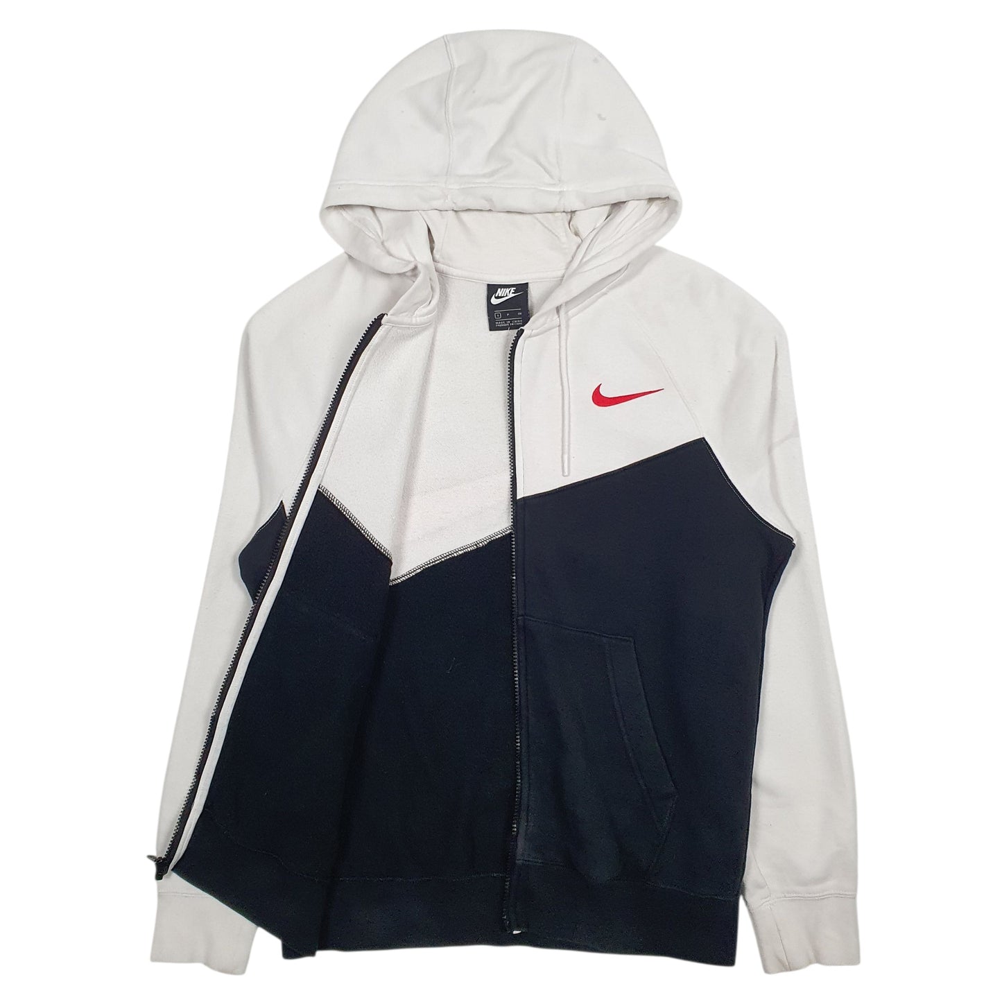 Mens White Nike  Full Zip Jumper