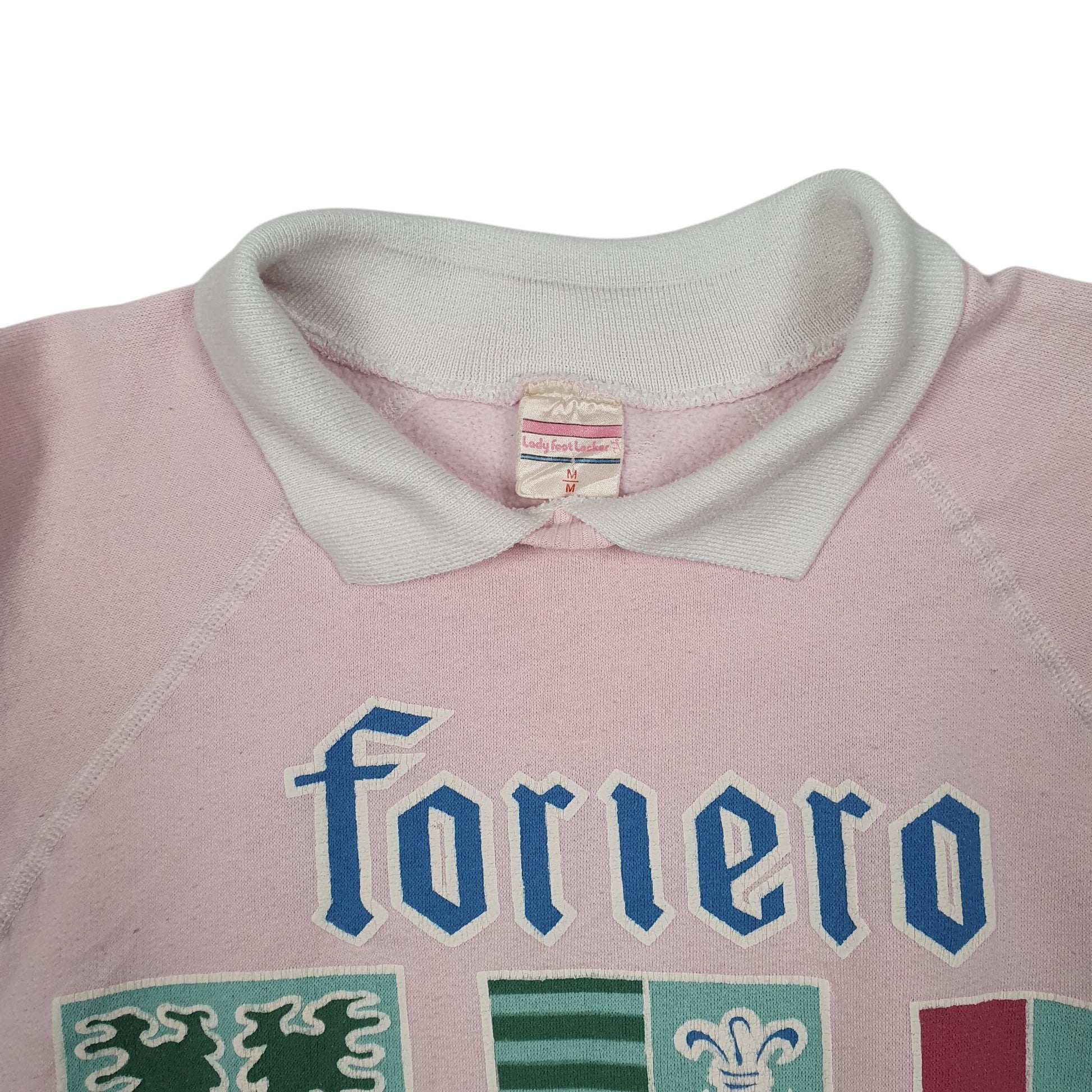Womens Pink Lady Foot Locker Vintage 90s Foriero Cortina Skiing Crewneck Jumper