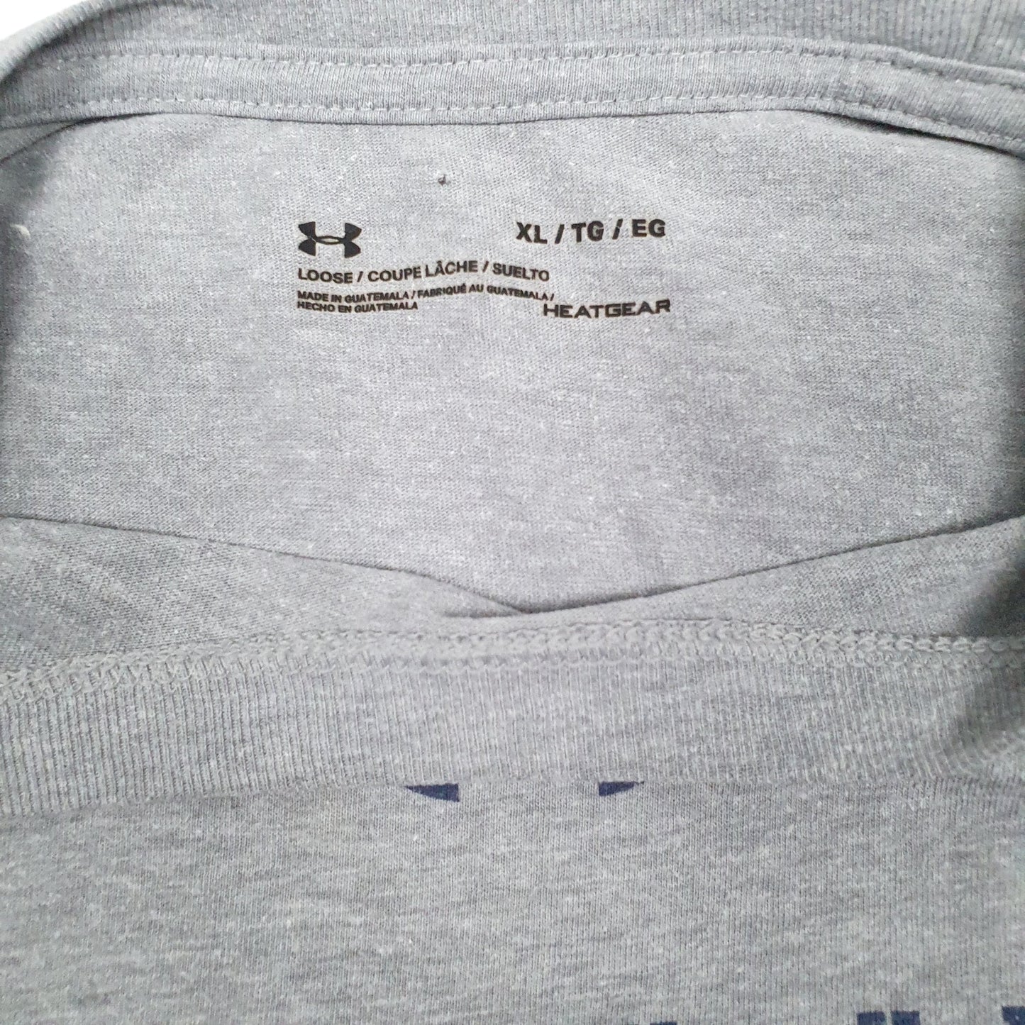 Mens Grey Under Armour Heat Gear  T Shirt