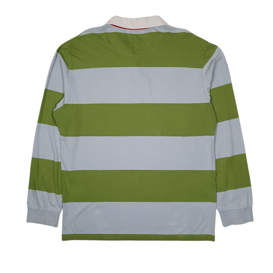 Mens Green Cantebury Rugby Lightweight Quarter Zip Polo Shirt