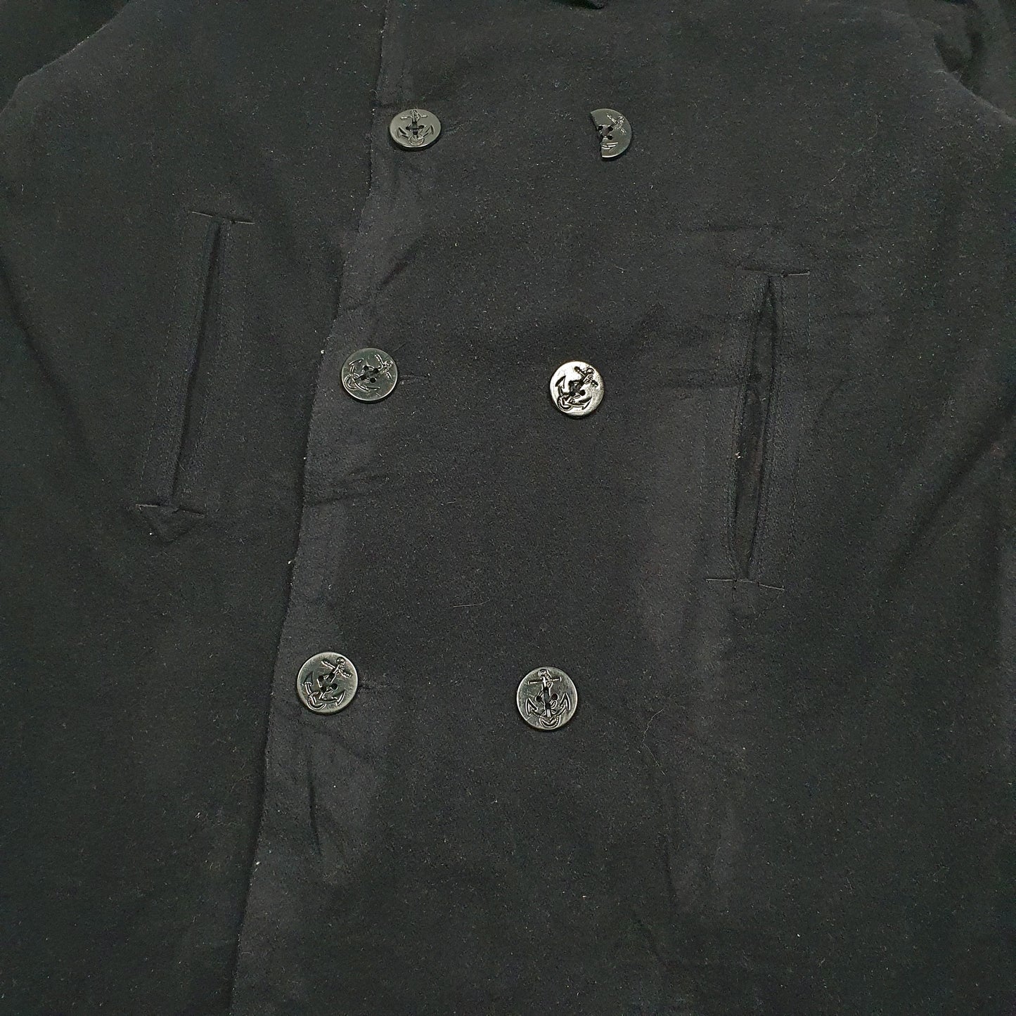 Mens Navy Old Navy Double Breasted Duffle Trench  Coat