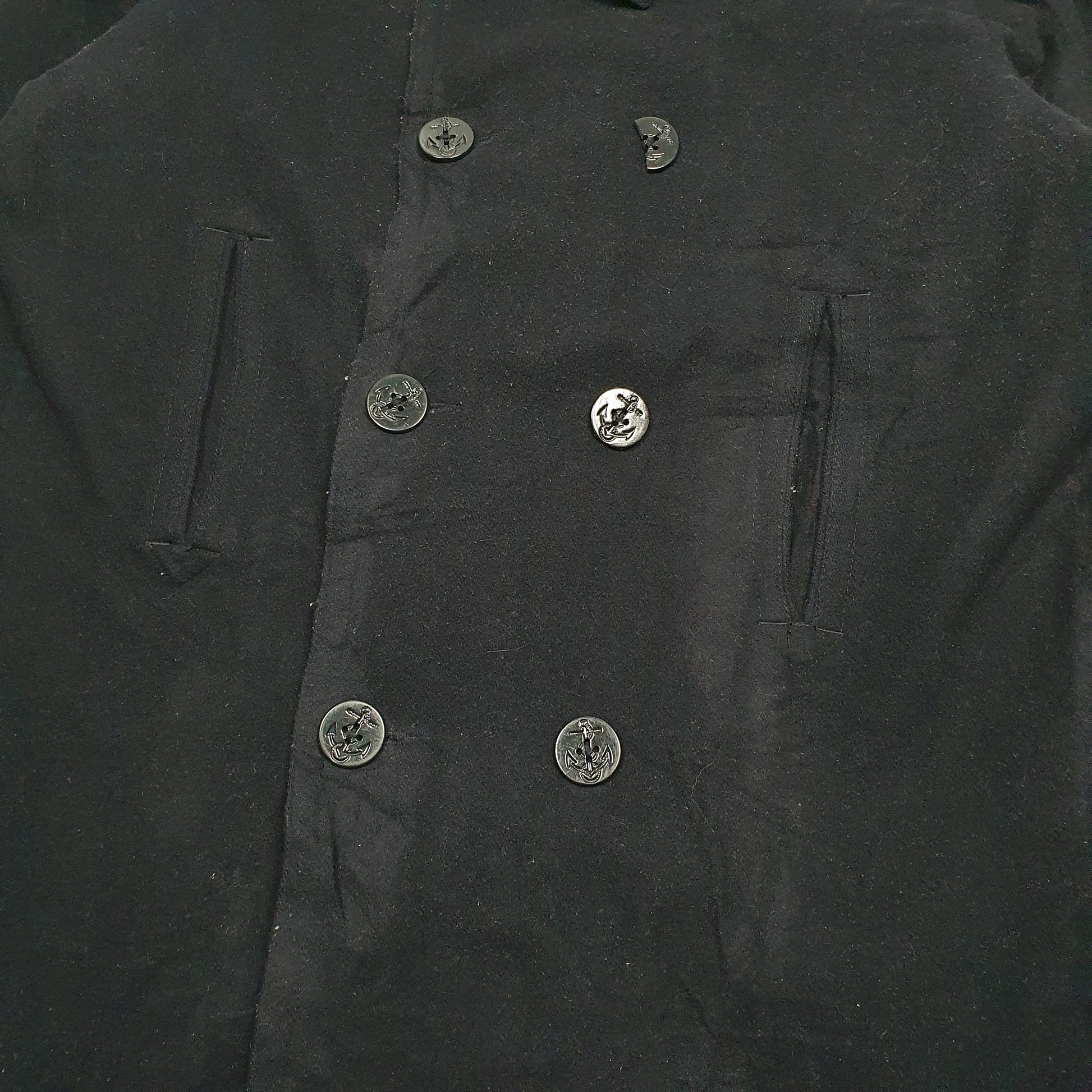 Mens Navy Old Navy Double Breasted Duffle Trench  Coat
