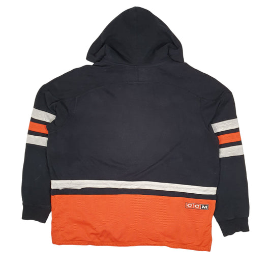 Mens Black CCM NHL Anaheim Ducks Hockey Hoodie Jumper