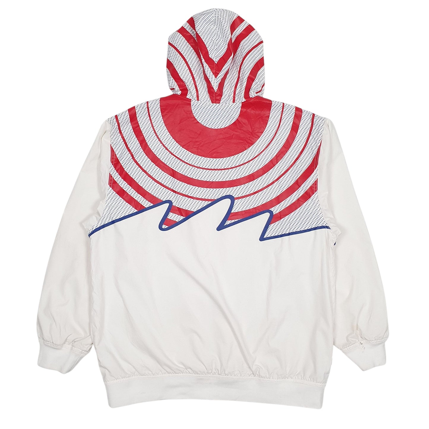 Mens White Nike Air Jordan 5 AF-1 Fusion Hoodie Coat