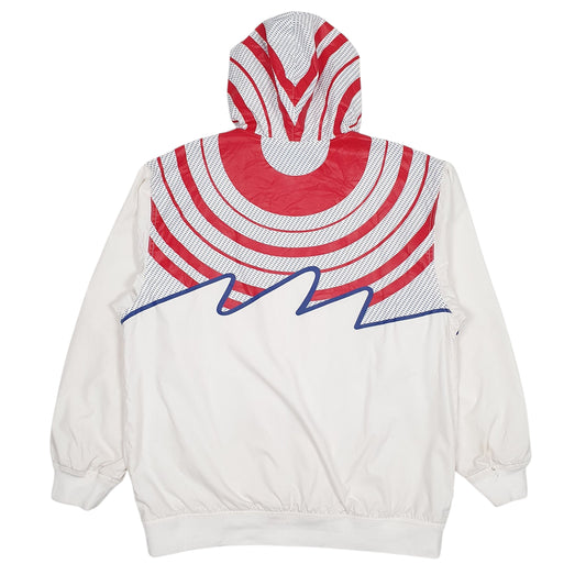 Mens White Nike Air Jordan 5 AF-1 Fusion Hoodie Coat