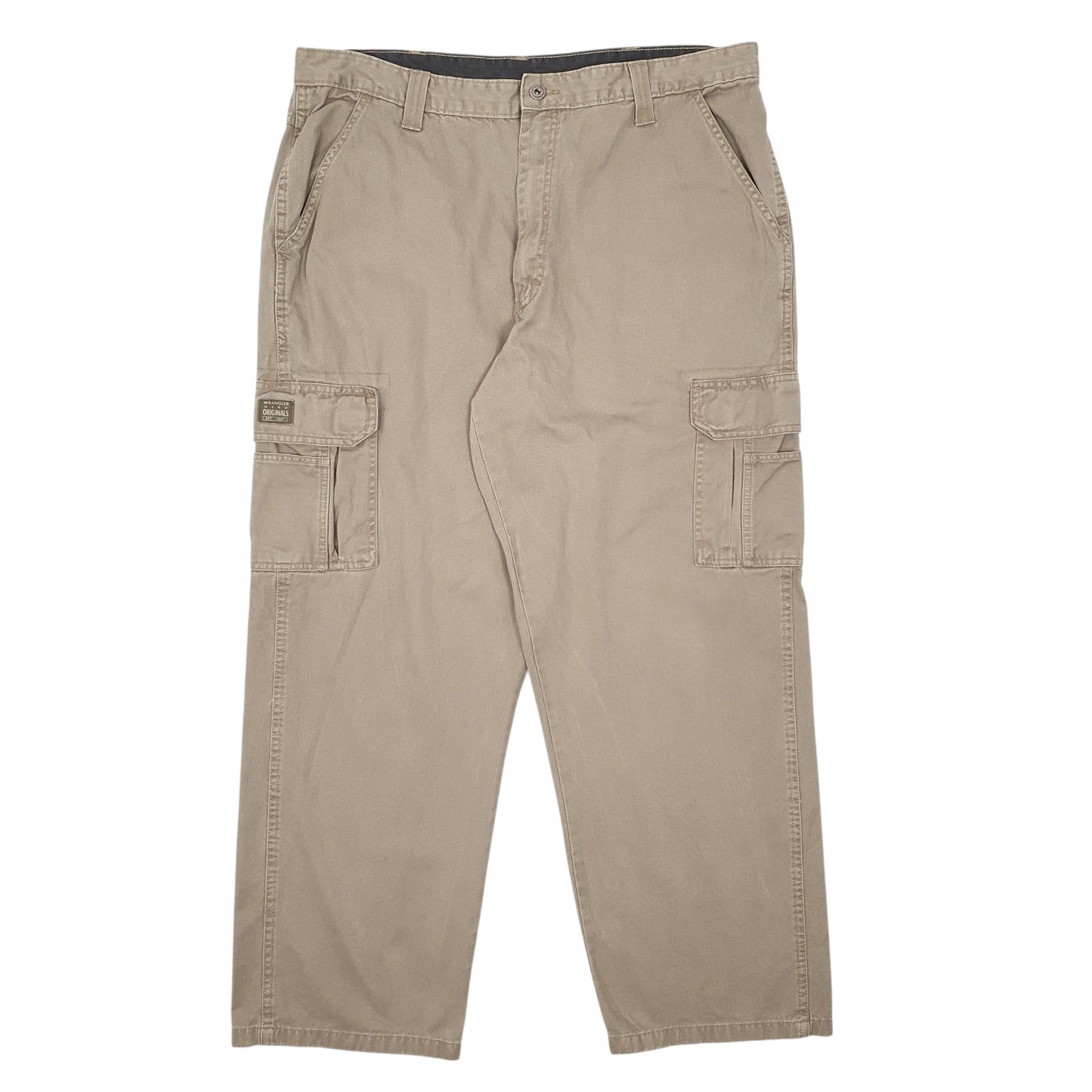 Mens Beige Wrangler  Cargo Trousers